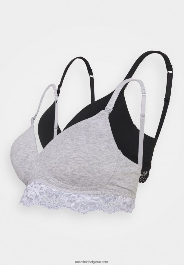 femmes 2pp soutien-gorge de maternité t-shirt soutien-gorge gris Anna FieldNHH26B919