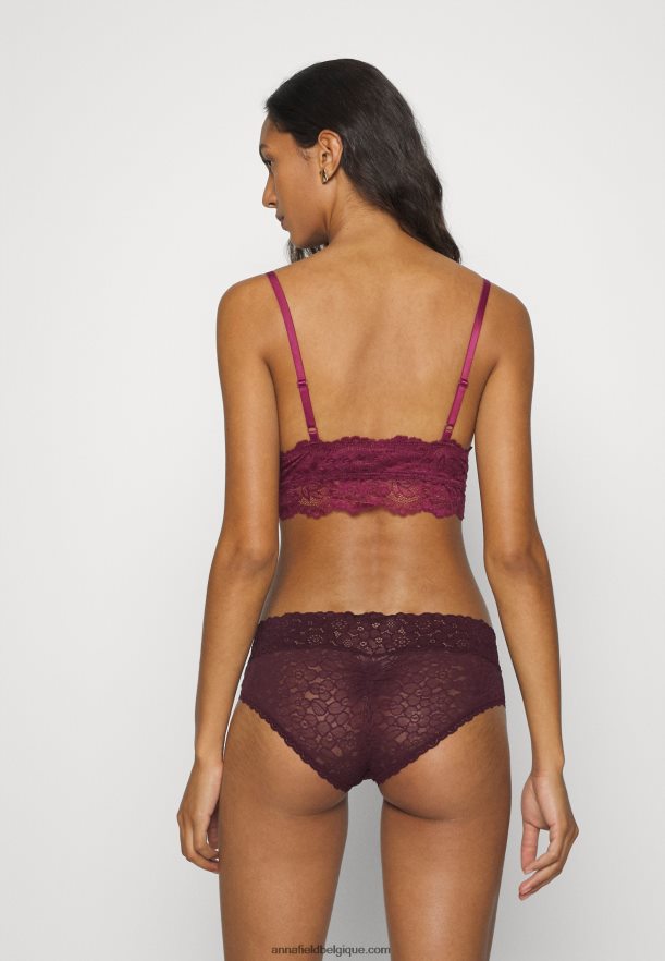 femmes Bustier bralette 3pp noir/beige/rouge foncé Anna FieldNHH26B936