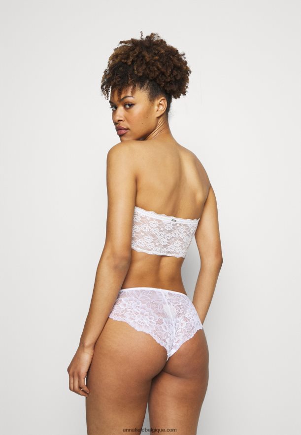 femmes Culotte brésilienne coton et dentelle 7pp rose/blanc/noir Anna FieldNHH26B953