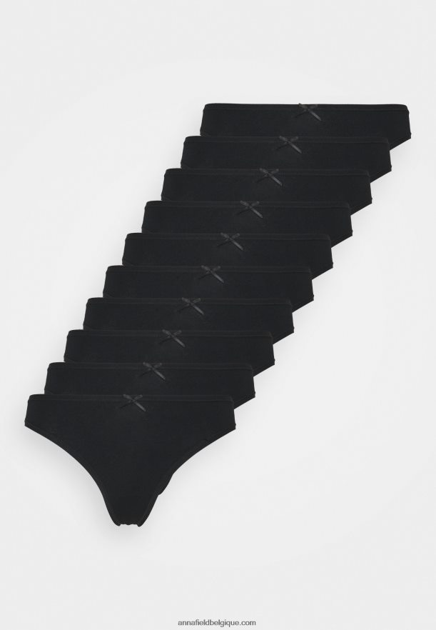 femmes Lot de 10 strings noirs Anna FieldNHH26B982