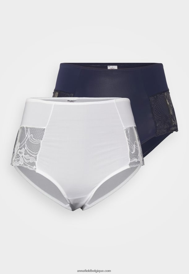 femmes Lot de 2 slips bleu foncé/blanc Anna FieldNHH26B1002