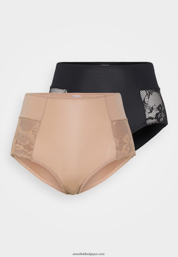 femmes Lot de 2 slips noir/nude Anna FieldNHH26B987