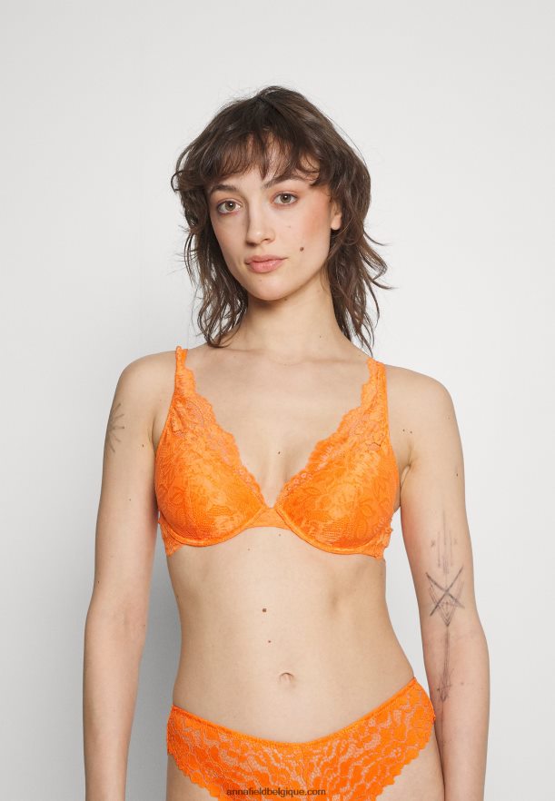 femmes Lot de 2 soutiens-gorge à armatures orange/noir Anna FieldNHH26B934