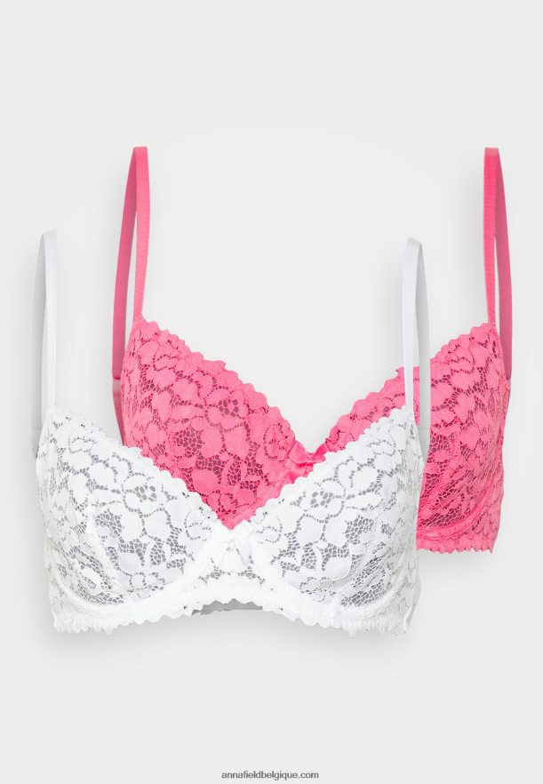 femmes Lot de 2 soutiens-gorge à armatures rose/beige Anna FieldNHH26B937