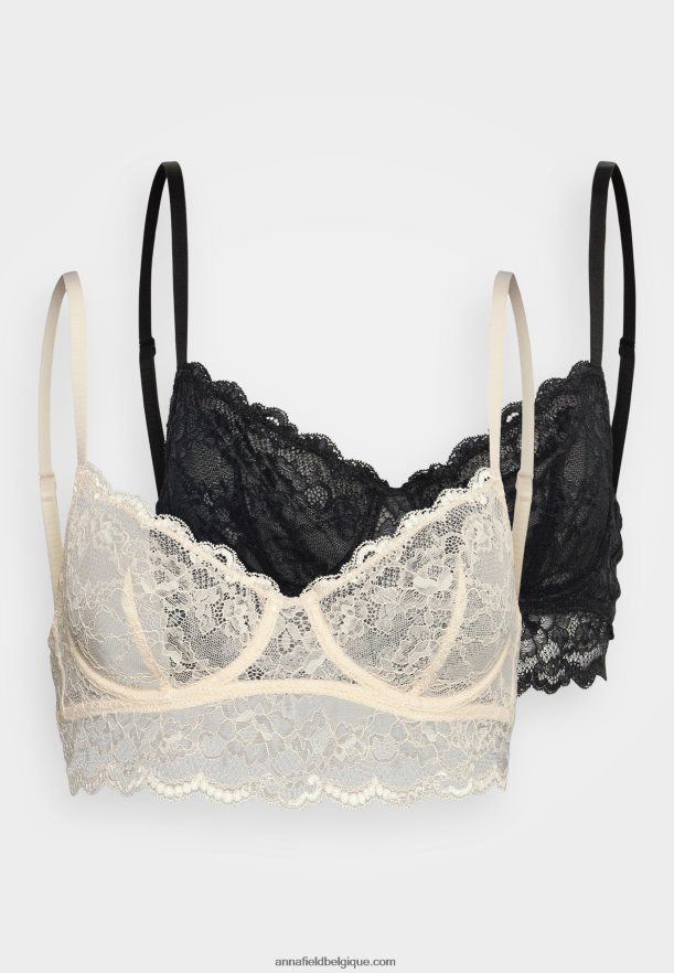 femmes Lot de 2 soutiens-gorge à armatures rose/noir Anna FieldNHH26B928