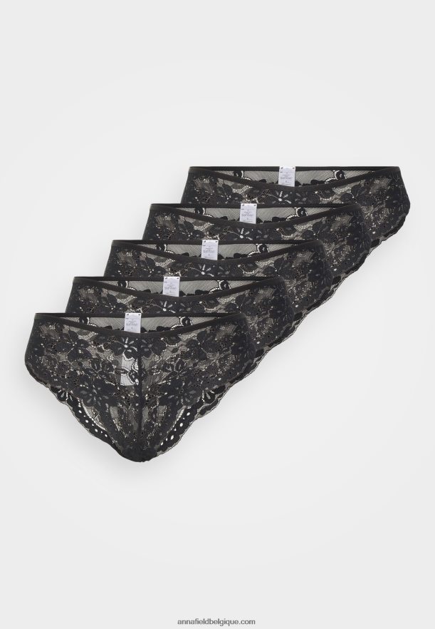 femmes Lot de 5 slips noirs Anna FieldNHH26B997