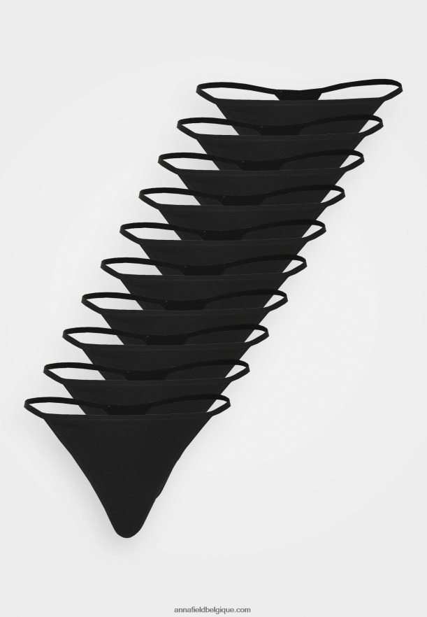 femmes cody 10pp coton string string noir Anna FieldNHH26B986