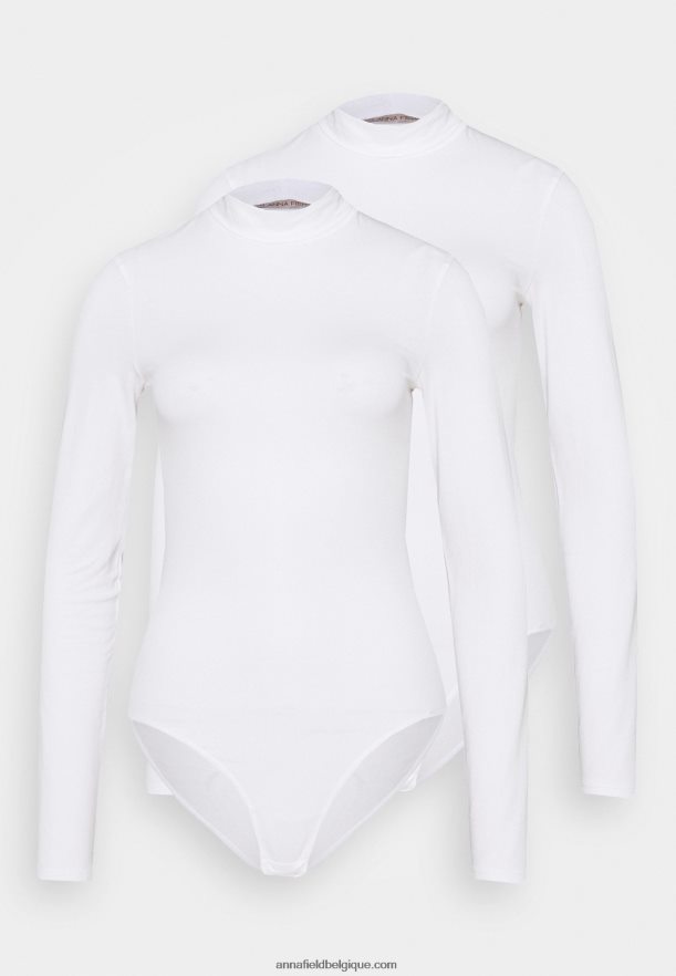 femmes laura 2pp corps à col haut corps blanc Anna FieldNHH26B1023