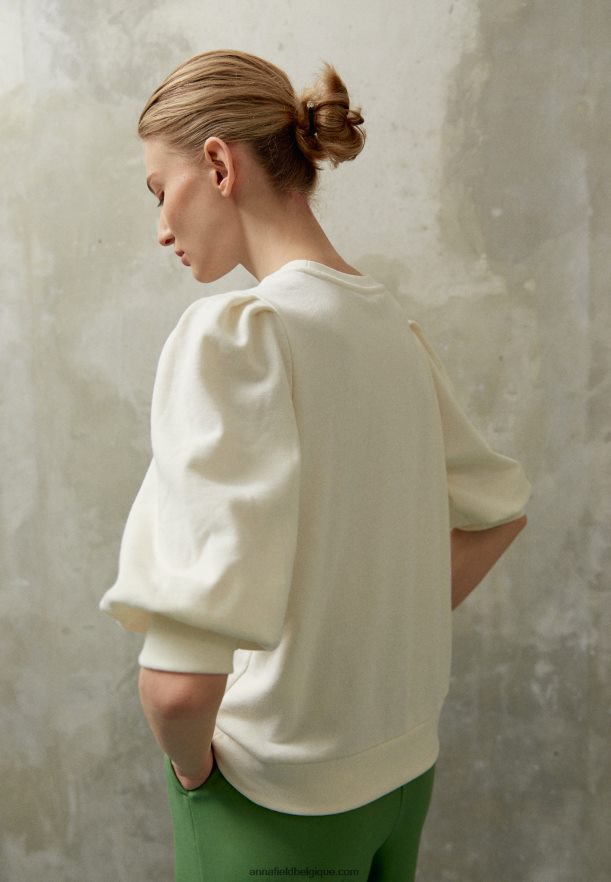 femmes sweat blanc cassé Anna FieldNHH26B766