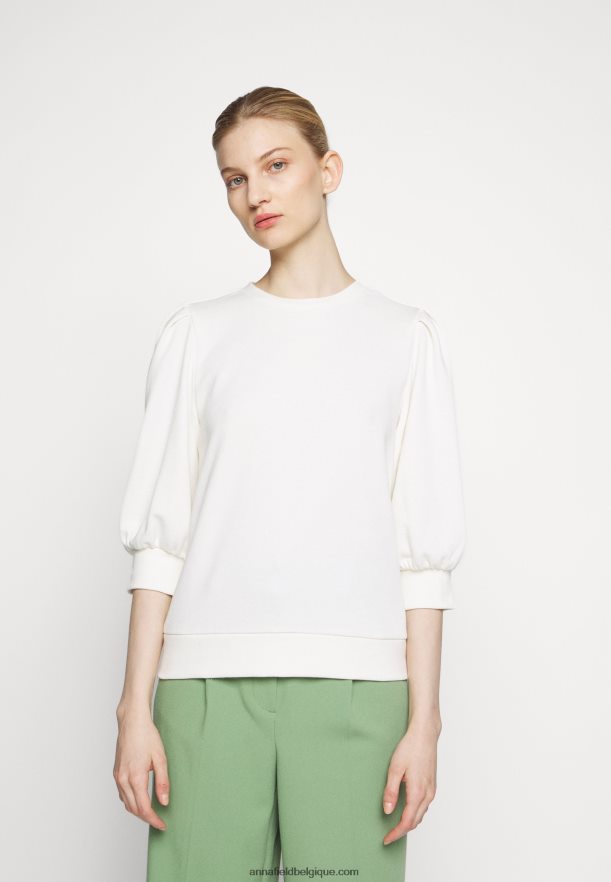 femmes sweat blanc cassé Anna FieldNHH26B766