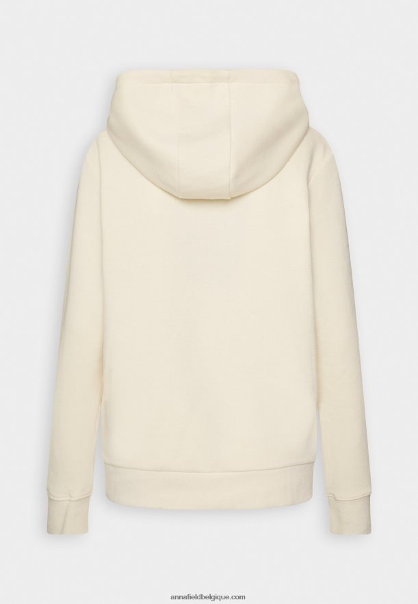 femmes sweat à capuche blanc cassé Anna FieldNHH26B755