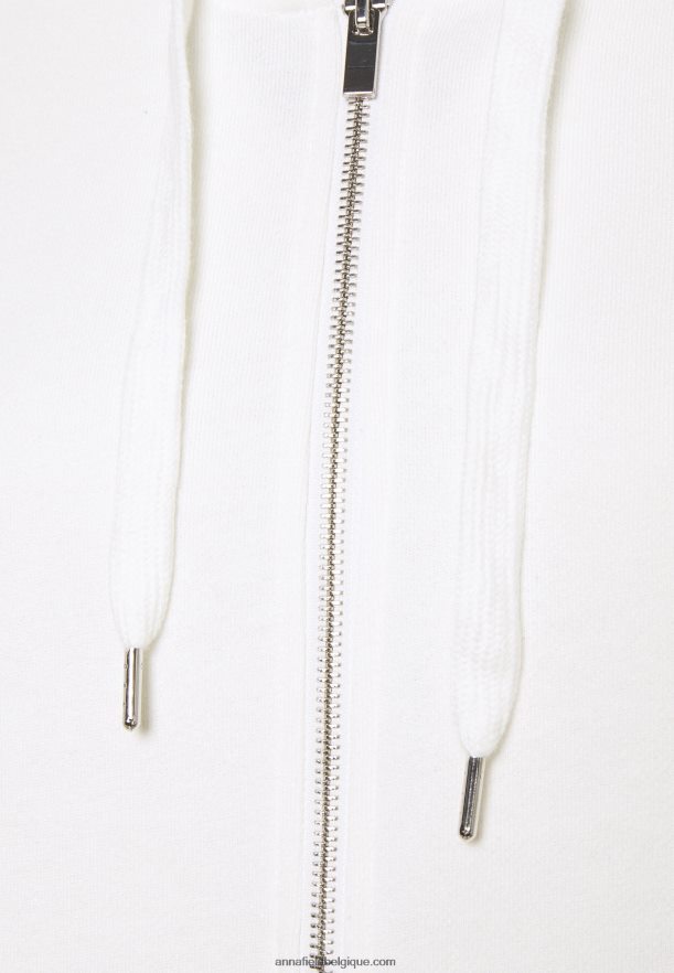 femmes sweat zippé blanc cassé Anna FieldNHH26B767
