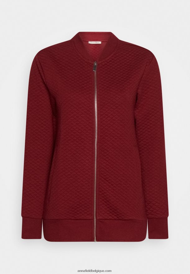 femmes sweat zippé bordeaux Anna FieldNHH26B735