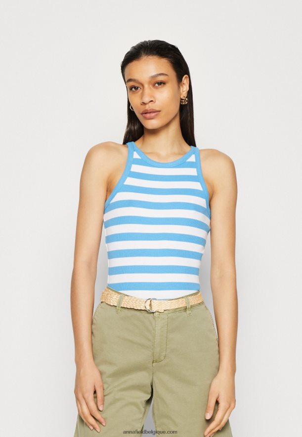 femmes Lot de 2 hauts bleu/blanc/blanc Anna FieldNHH26B449