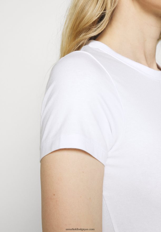 femmes Lot de 2 t-shirts basiques blanc Anna FieldNHH26B252