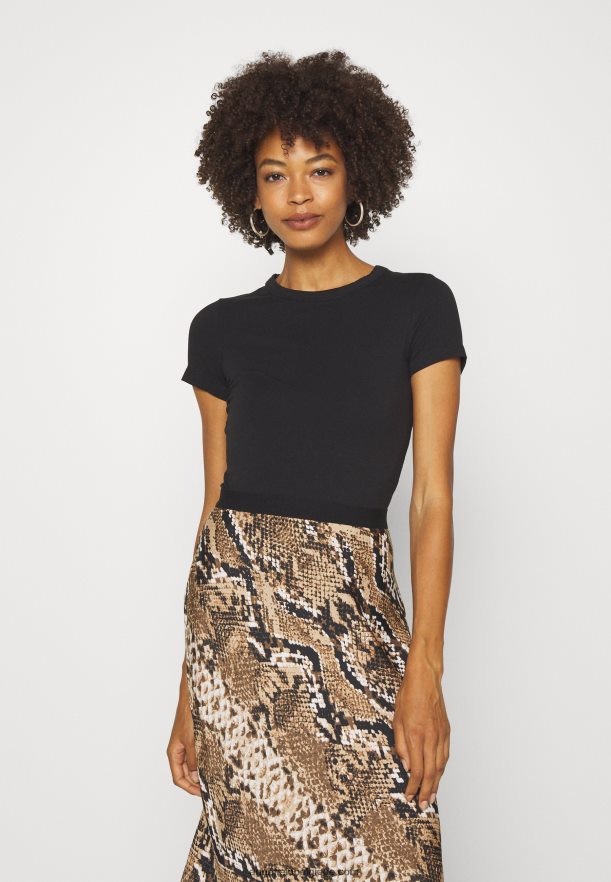 femmes Lot de 2 t-shirts basiques blanc/noir Anna FieldNHH26B316