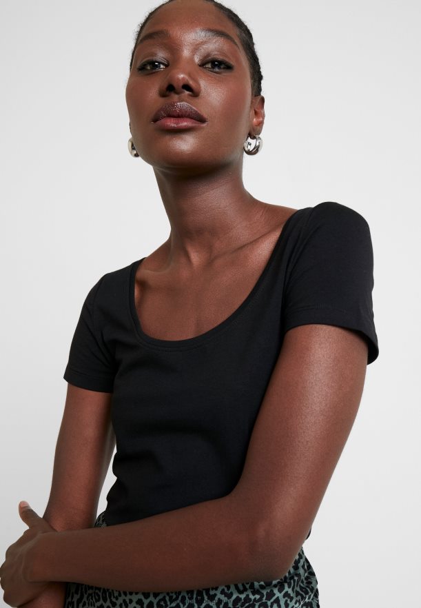 femmes Lot de 2 t-shirts basiques noir Anna FieldNHH26B318