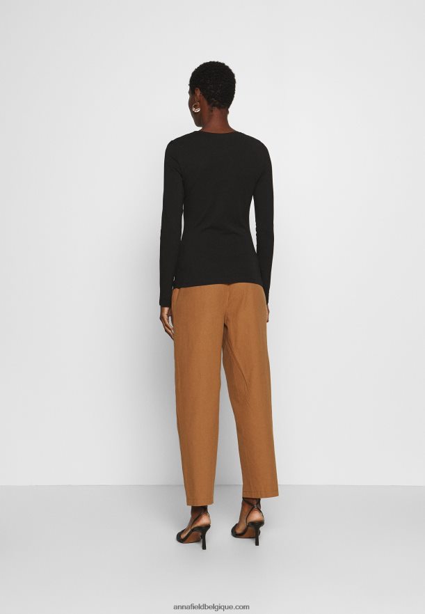 femmes Lot de 2 tops manches longues blanc/noir Anna FieldNHH26B515