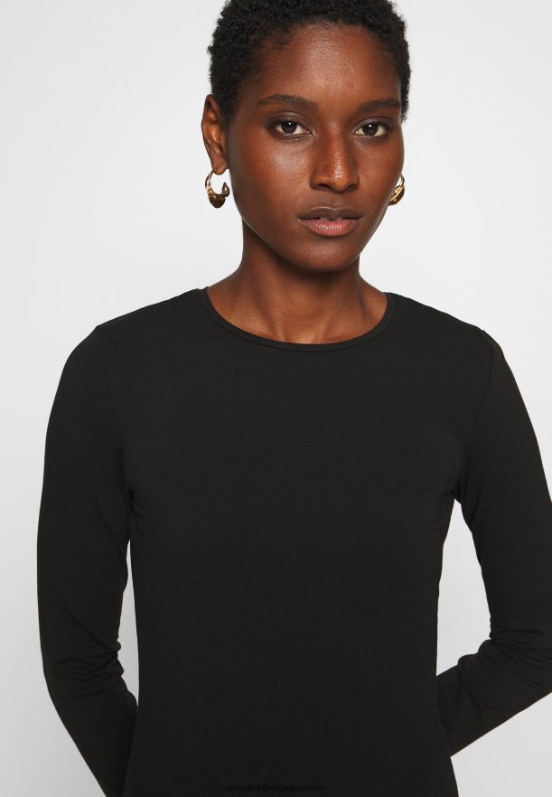 femmes Lot de 2 tops manches longues blanc/noir Anna FieldNHH26B515