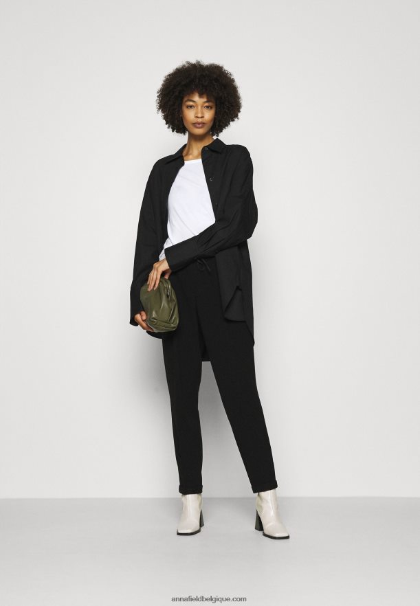 femmes Lot de 2 tops manches longues blanc/noir Anna FieldNHH26B519