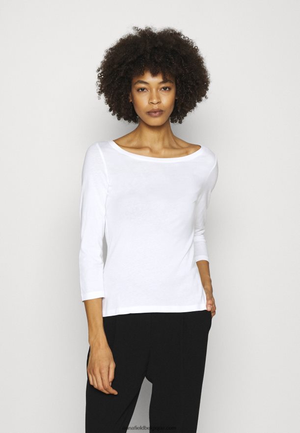 femmes Lot de 2 tops manches longues blanc/noir Anna FieldNHH26B519