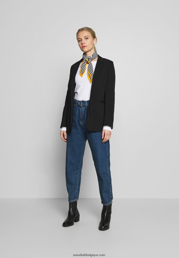 femmes Lot de 2 tops manches longues bleu maritime/blanc Anna FieldNHH26B539