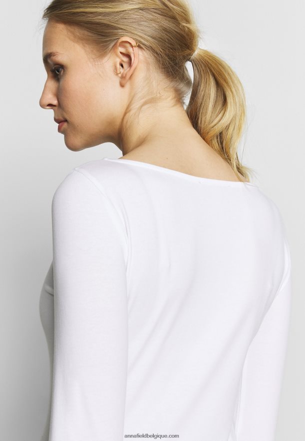 femmes Lot de 2 tops manches longues bleu maritime/blanc Anna FieldNHH26B539