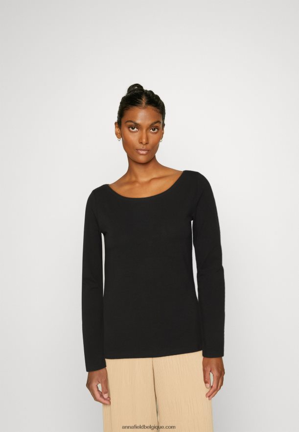 femmes Lot de 2 tops manches longues bleu/noir Anna FieldNHH26B592