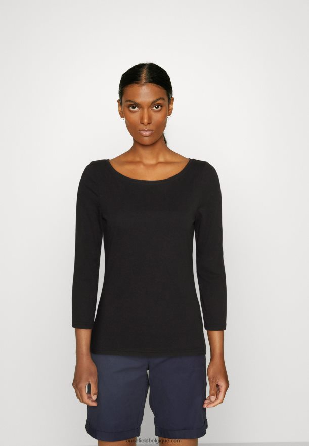 femmes Lot de 2 tops manches longues violet/noir Anna FieldNHH26B561