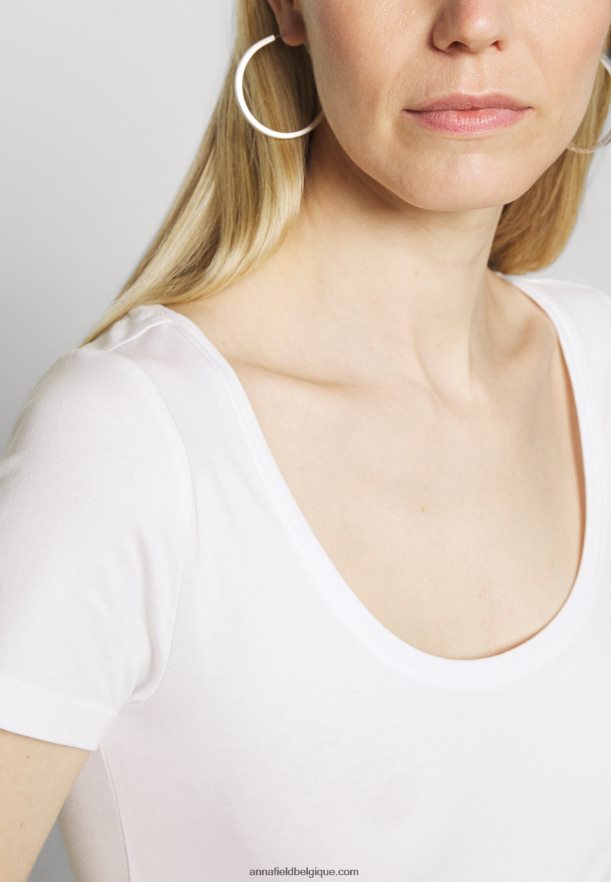 femmes Lot de 3 t-shirts basiques blanc Anna FieldNHH26B328