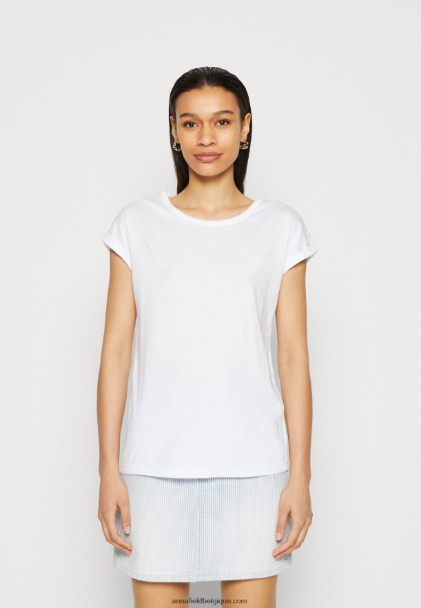 femmes Lot de 3 t-shirts basiques blanc/gris clair chiné Anna FieldNHH26B344