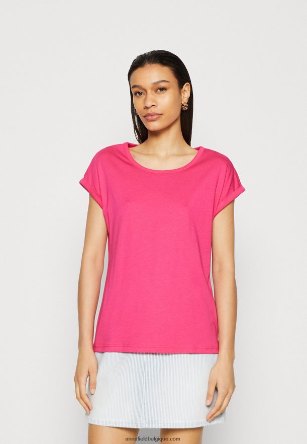 femmes Lot de 3 t-shirts basiques blanc/gris clair chiné Anna FieldNHH26B344