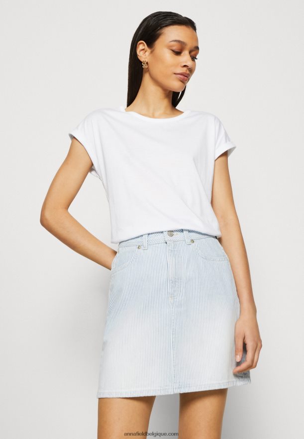 femmes Lot de 3 t-shirts basiques blanc/gris clair chiné Anna FieldNHH26B344