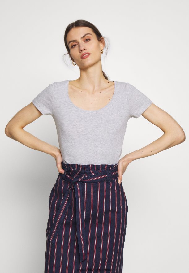 femmes Lot de 3 t-shirts basiques blanc/marine/gris clair chiné Anna FieldNHH26B271