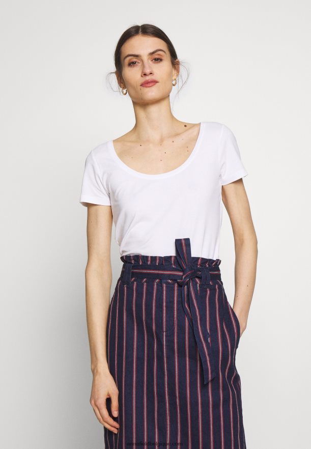 femmes Lot de 3 t-shirts basiques blanc/marine/gris clair chiné Anna FieldNHH26B271