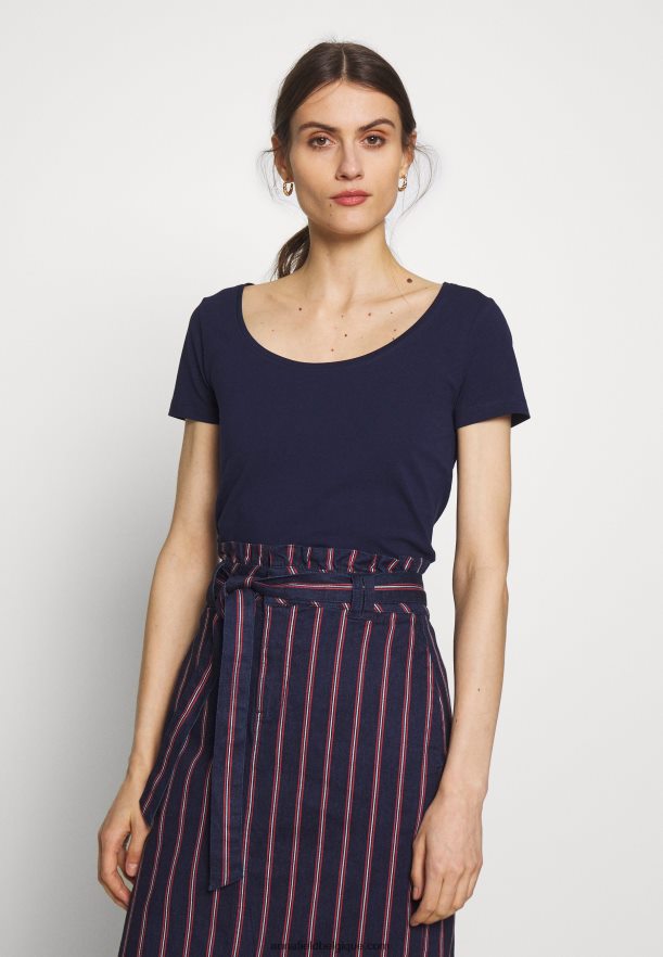 femmes Lot de 3 t-shirts basiques blanc/marine/gris clair chiné Anna FieldNHH26B271