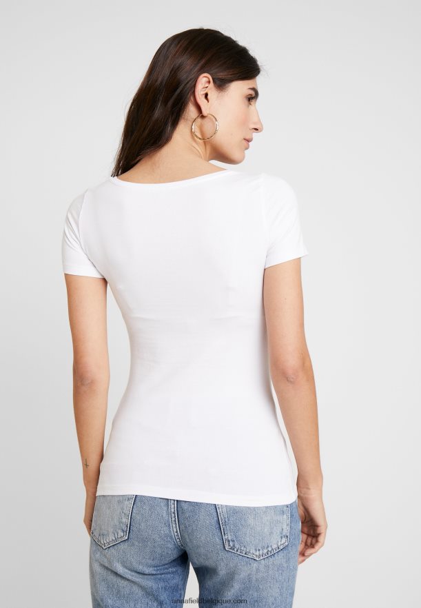 femmes Lot de 3 t-shirts basiques blanc/noir/gris foncé Anna FieldNHH26B312