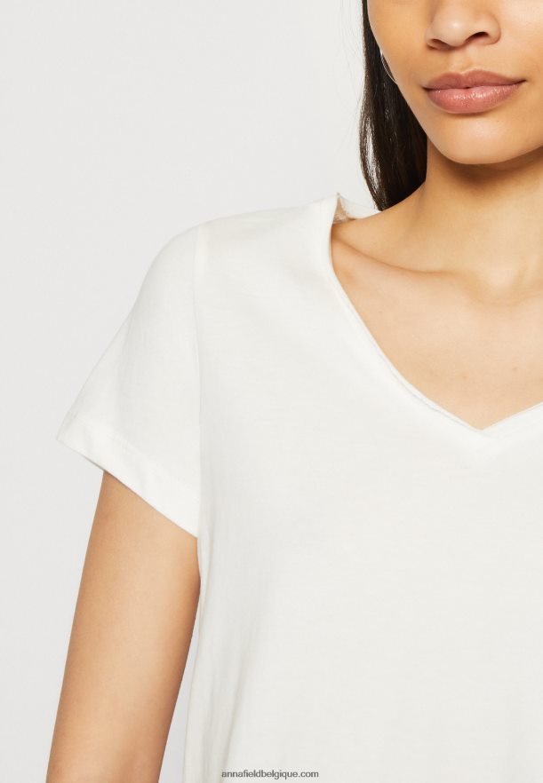 femmes Lot de 3 t-shirts basiques jaune foncé/violet/blanc Anna FieldNHH26B255