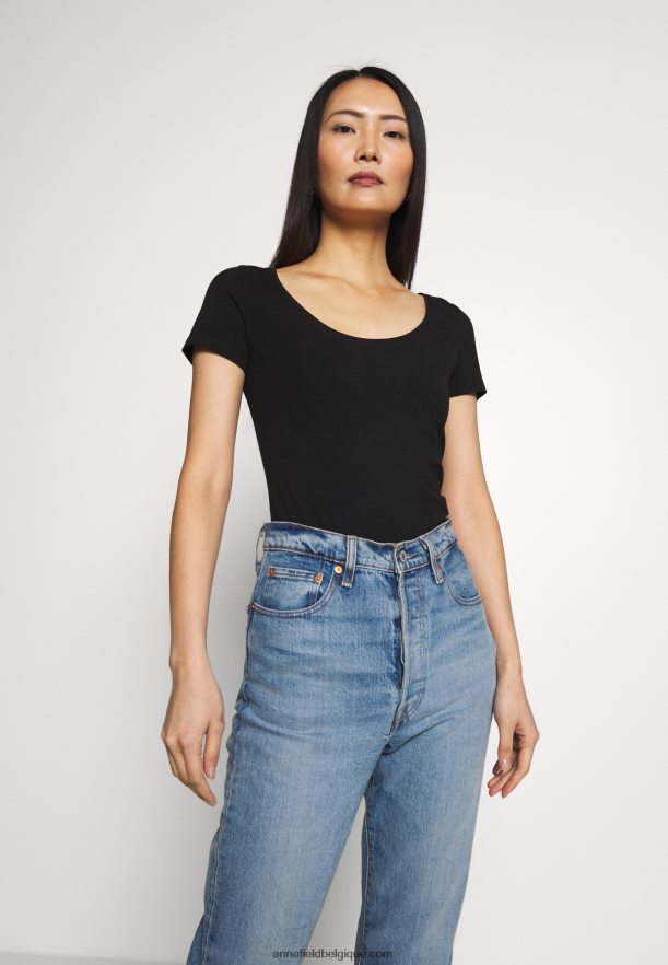 femmes Lot de 3 t-shirts basiques noir Anna FieldNHH26B273