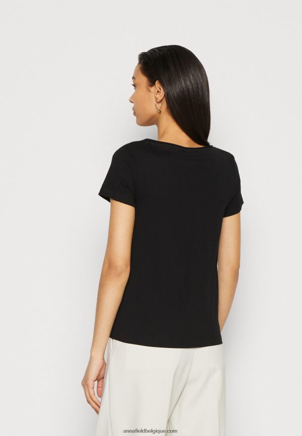 femmes Lot de 3 t-shirts basiques noir/blanc/gris clair chiné Anna FieldNHH26B284