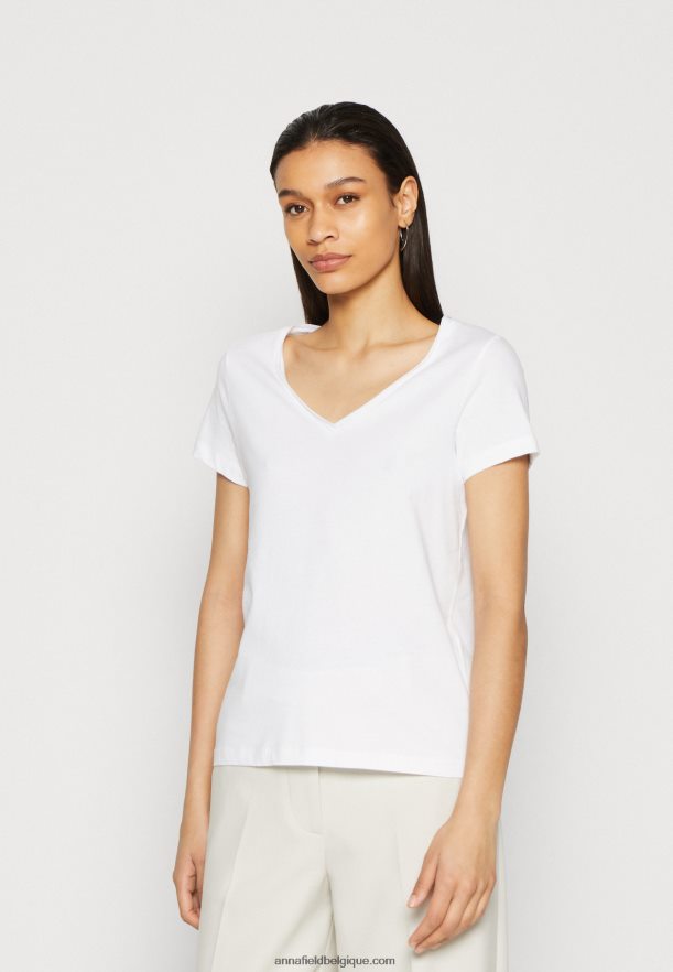 femmes Lot de 3 t-shirts basiques noir/blanc/gris clair chiné Anna FieldNHH26B284