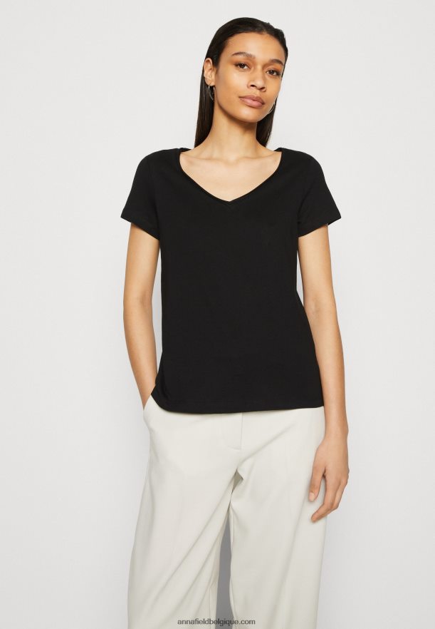 femmes Lot de 3 t-shirts basiques noir/blanc/gris clair chiné Anna FieldNHH26B284