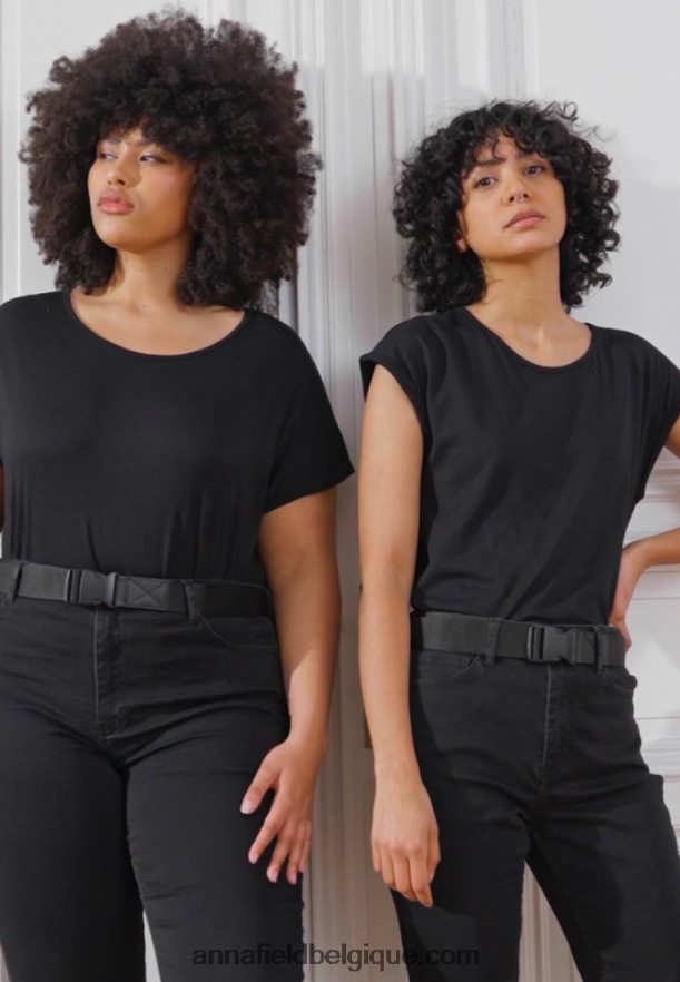 femmes Lot de 3 t-shirts imprimés bleu clair/blanc/noir Anna FieldNHH26B263