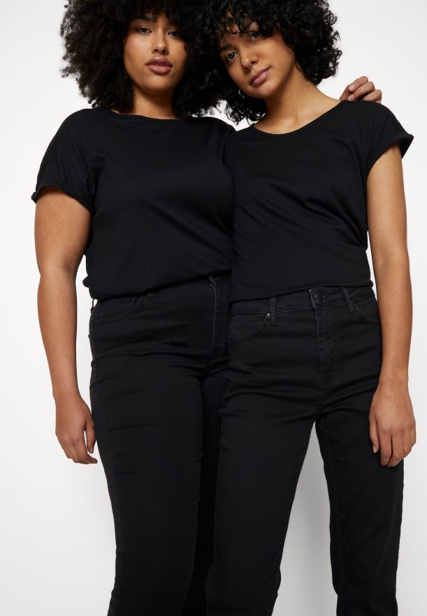 femmes Lot de 3 t-shirts imprimés bleu clair/blanc/noir Anna FieldNHH26B263