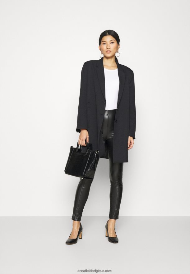 femmes Lot de 3 tops manches longues noir/blanc/gris clair chiné Anna FieldNHH26B543