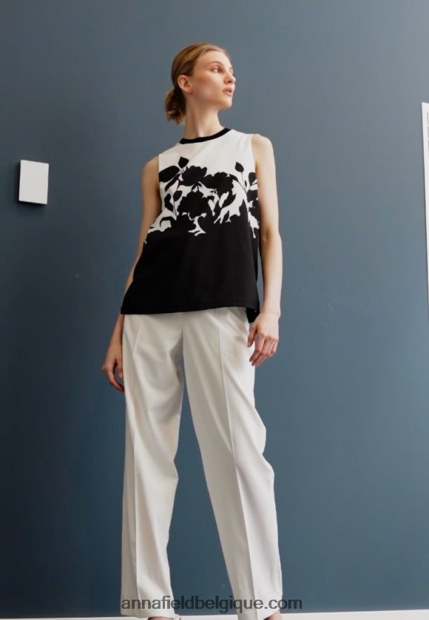 femmes chemisier noir/blanc Anna FieldNHH26B504