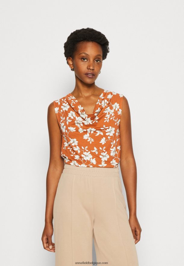 femmes dessus marron/blanc Anna FieldNHH26B435