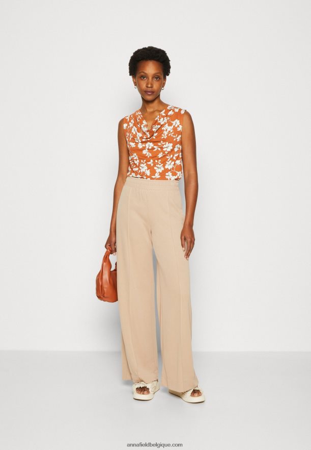 femmes dessus marron/blanc Anna FieldNHH26B435