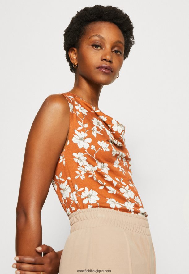 femmes dessus marron/blanc Anna FieldNHH26B435