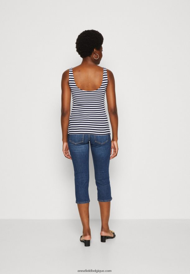 femmes haut blanc/bleu Anna FieldNHH26B467